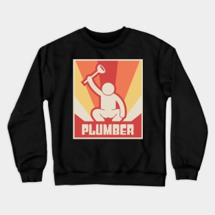 Vintage Style Plumber Poster Crewneck Sweatshirt